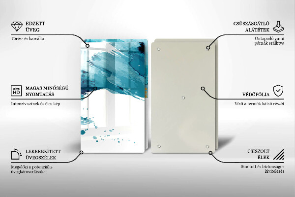 Osłona ściany przy kuchence gazowej Niebieskie plamy