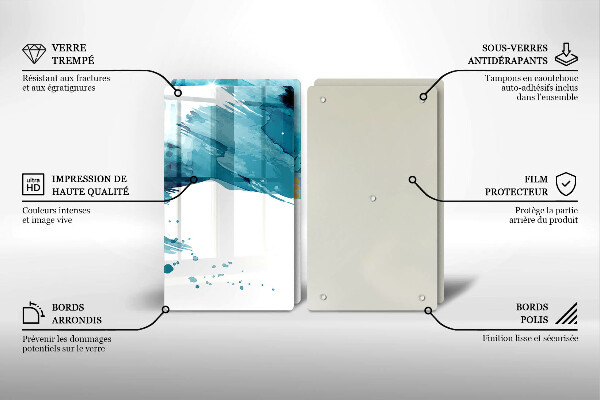 Osłona ściany przy kuchence gazowej Niebieskie plamy