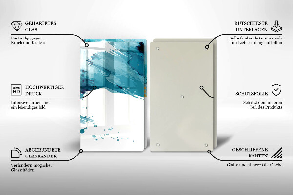 Osłona ściany przy kuchence gazowej Niebieskie plamy