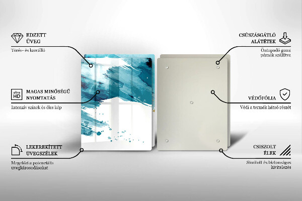 Osłona ściany przy kuchence gazowej Niebieskie plamy