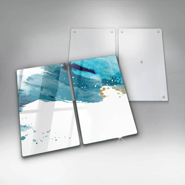 Osłona ściany przy kuchence gazowej Niebieskie plamy