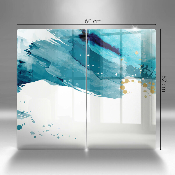 Osłona ściany przy kuchence gazowej Niebieskie plamy