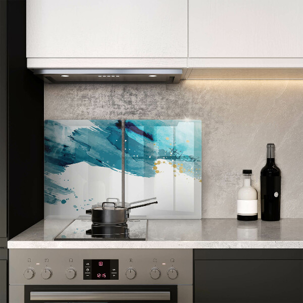 Osłona ściany przy kuchence gazowej Niebieskie plamy