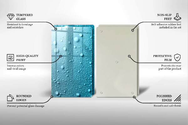 Osłona ściany przy kuchence gazowej Krople wody