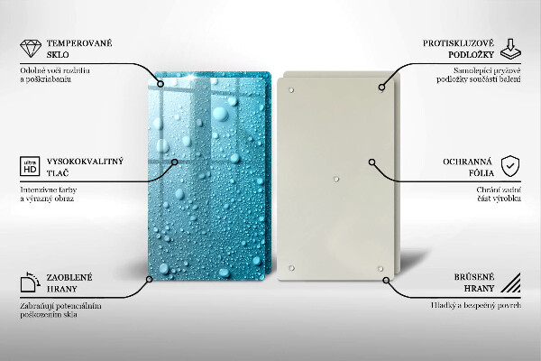 Osłona ściany przy kuchence gazowej Krople wody