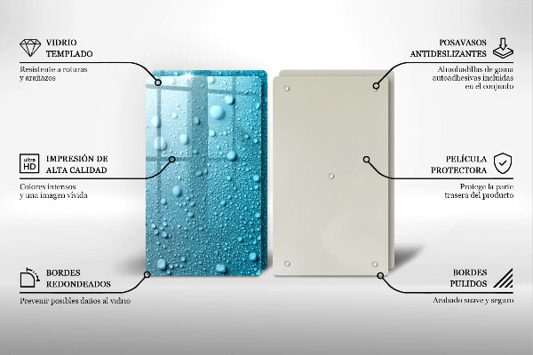 Osłona ściany przy kuchence gazowej Krople wody