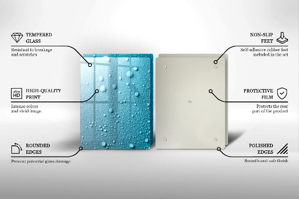 Osłona ściany przy kuchence gazowej Krople wody