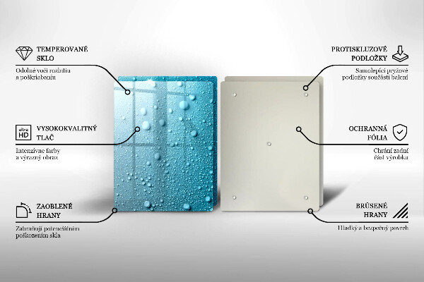 Osłona ściany przy kuchence gazowej Krople wody