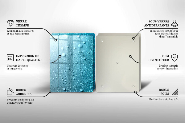Osłona ściany przy kuchence gazowej Krople wody