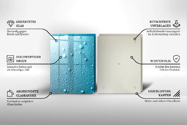 Osłona ściany przy kuchence gazowej Krople wody
