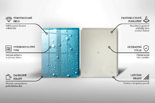 Osłona ściany przy kuchence gazowej Krople wody