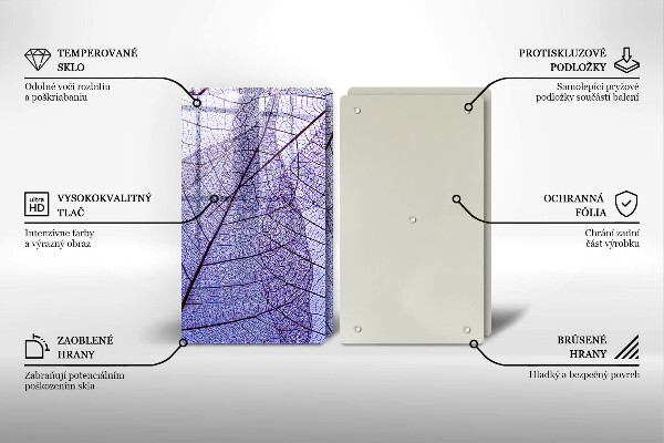 Ochrona na ścianę w kuchni Liście z żyłkami