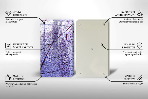 Ochrona na ścianę w kuchni Liście z żyłkami