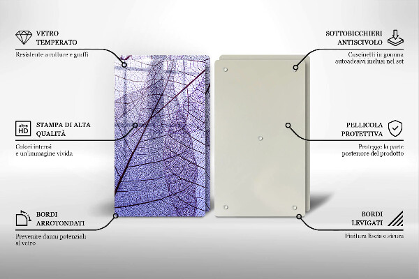 Ochrona na ścianę w kuchni Liście z żyłkami