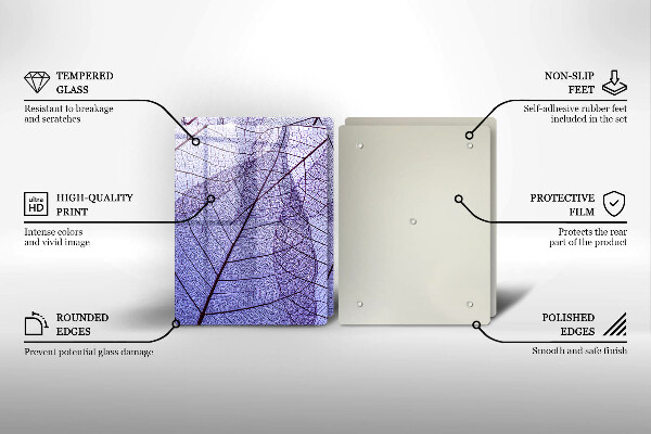 Ochrona na ścianę w kuchni Liście z żyłkami
