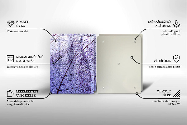 Ochrona na ścianę w kuchni Liście z żyłkami