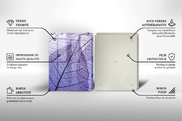 Ochrona na ścianę w kuchni Liście z żyłkami
