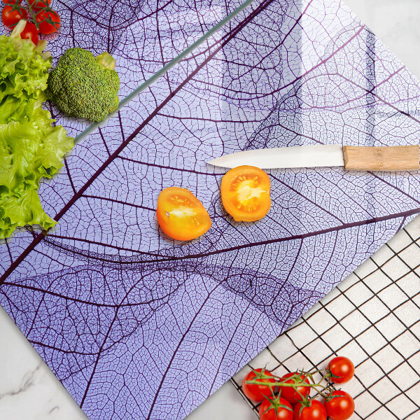 Ochrona na ścianę w kuchni Liście z żyłkami