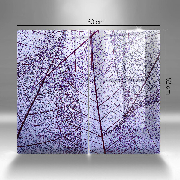 Ochrona na ścianę w kuchni Liście z żyłkami