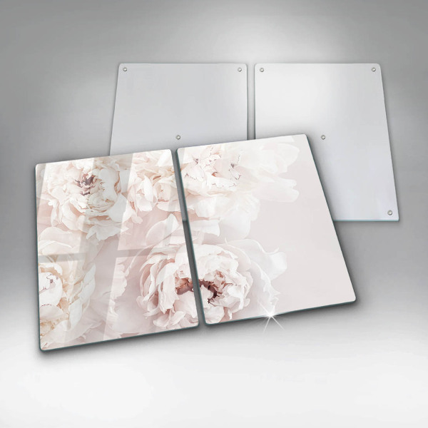 Osłona ściany przy kuchence gazowej Pastelowe piwonie