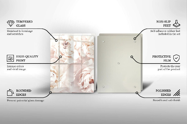 Osłona ściany przy kuchence gazowej Pastelowe piwonie