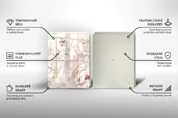 Osłona ściany przy kuchence gazowej Pastelowe piwonie