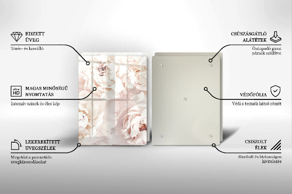 Osłona ściany przy kuchence gazowej Pastelowe piwonie