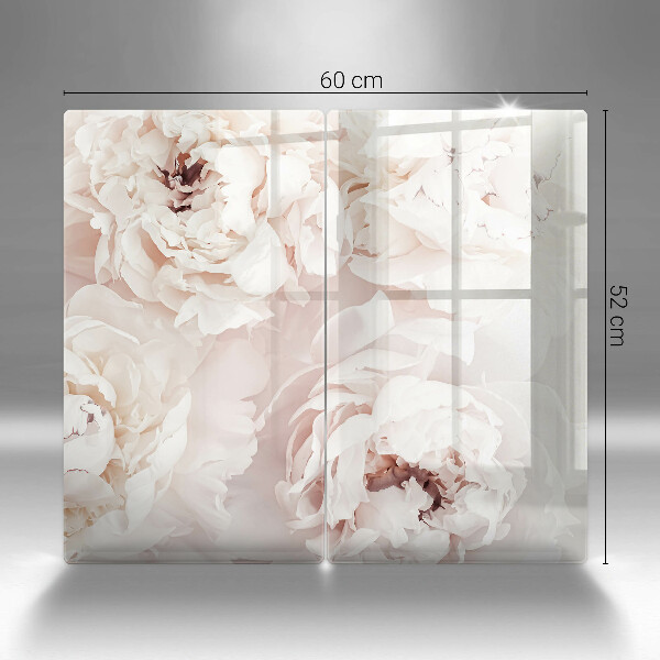 Osłona ściany przy kuchence gazowej Pastelowe piwonie