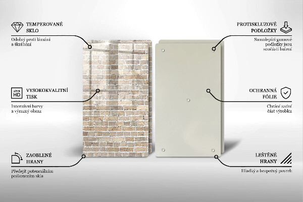 Osłona ściany przy kuchence gazowej Ściana jasne cegły
