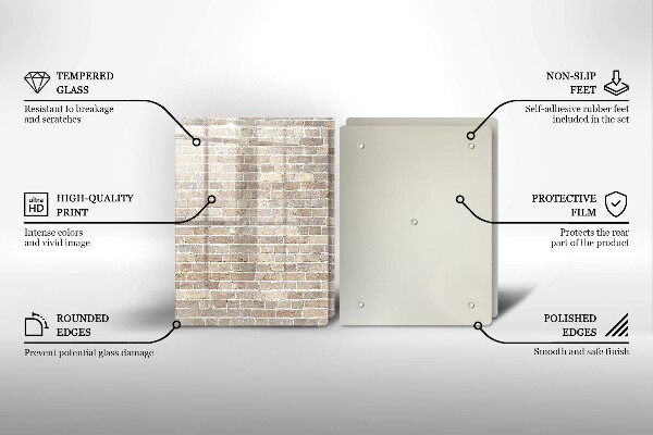 Osłona ściany przy kuchence gazowej Ściana jasne cegły