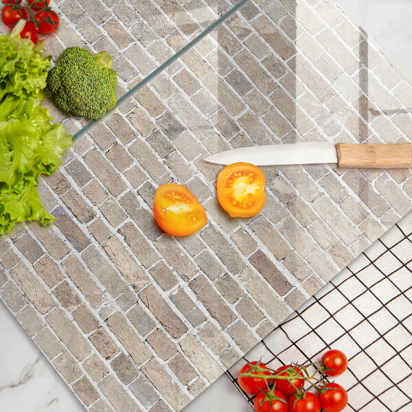 Osłona ściany przy kuchence gazowej Ściana jasne cegły