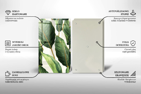 Osłona ściany przy kuchence gazowej Liście bananowca