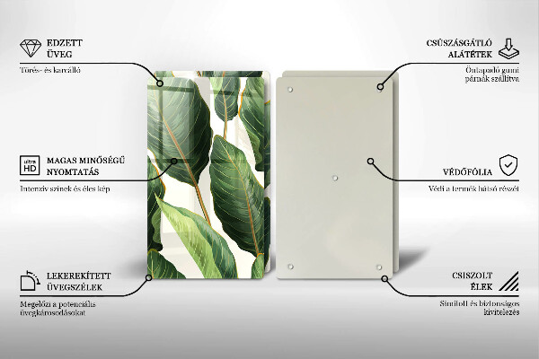 Osłona ściany przy kuchence gazowej Liście bananowca