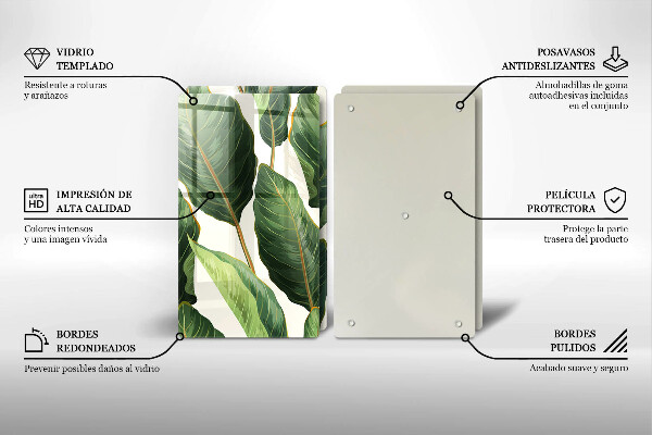 Osłona ściany przy kuchence gazowej Liście bananowca