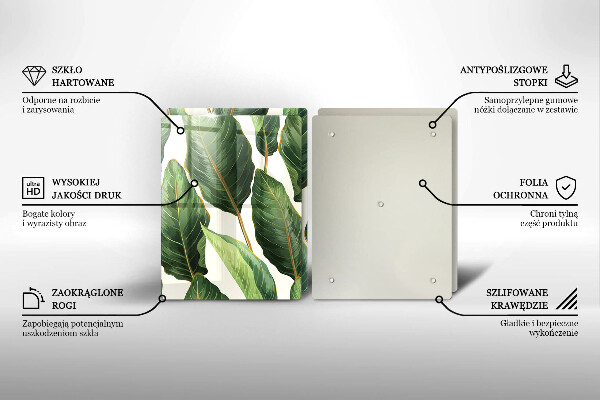 Osłona ściany przy kuchence gazowej Liście bananowca