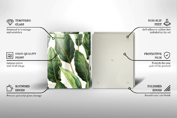 Osłona ściany przy kuchence gazowej Liście bananowca