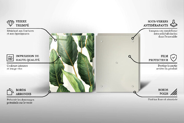 Osłona ściany przy kuchence gazowej Liście bananowca