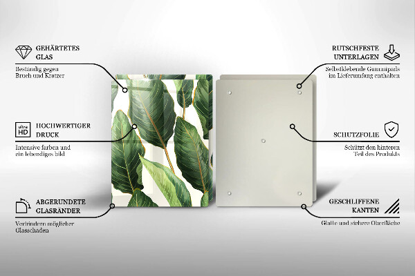 Osłona ściany przy kuchence gazowej Liście bananowca