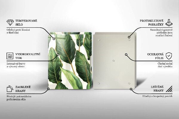 Osłona ściany przy kuchence gazowej Liście bananowca