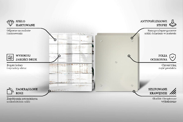Osłona ściany przy kuchence gazowej Stare deski i liście