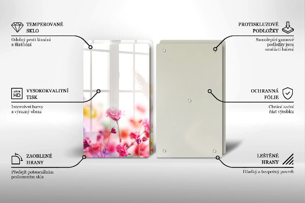 Osłona ściany przy kuchence gazowej Łąka kwiatów