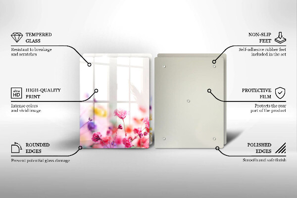 Osłona ściany przy kuchence gazowej Łąka kwiatów