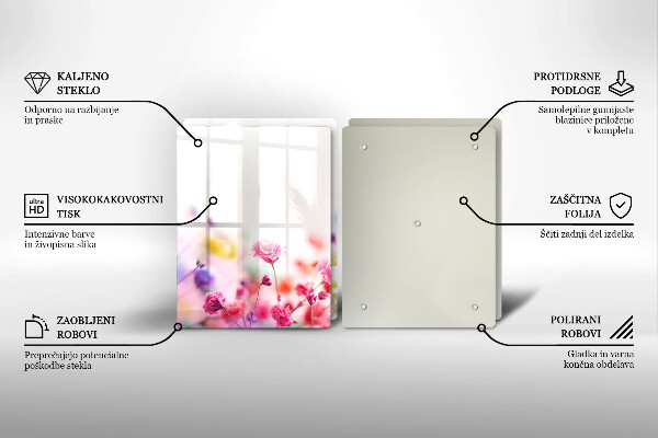 Osłona ściany przy kuchence gazowej Łąka kwiatów