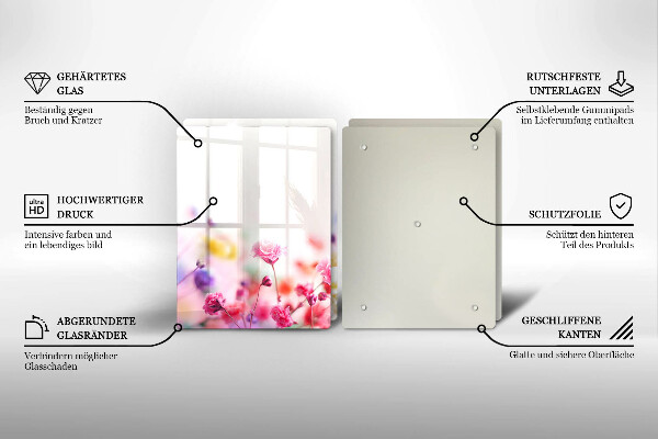 Osłona ściany przy kuchence gazowej Łąka kwiatów