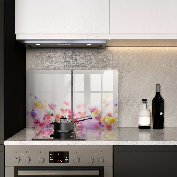 Osłona ściany przy kuchence gazowej Łąka kwiatów