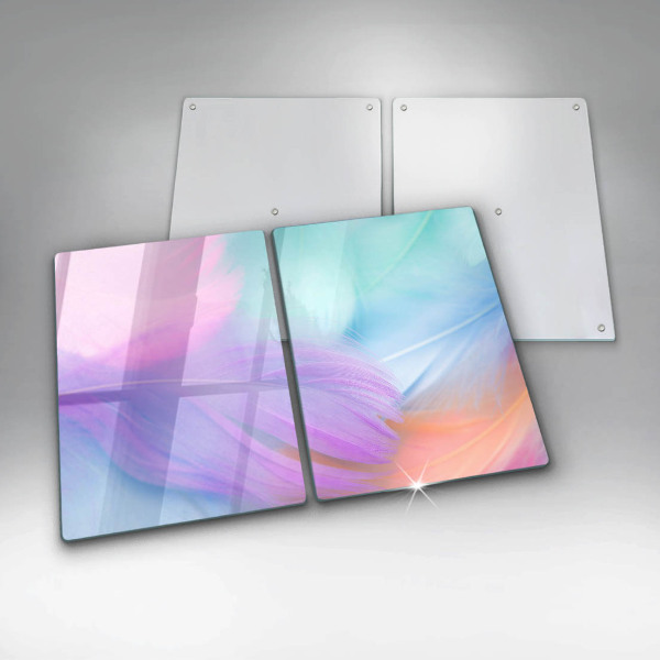 Osłona ściany przy kuchence gazowej Pastelowe piórka