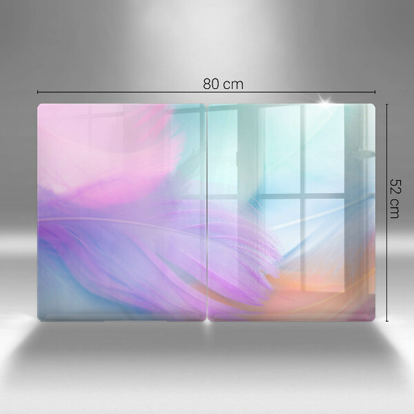 Osłona ściany przy kuchence gazowej Pastelowe piórka