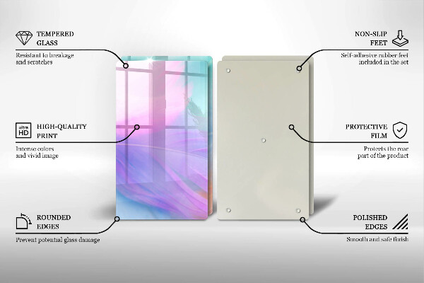 Osłona ściany przy kuchence gazowej Pastelowe piórka