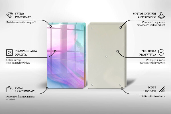 Osłona ściany przy kuchence gazowej Pastelowe piórka