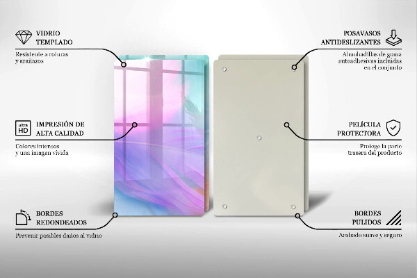 Osłona ściany przy kuchence gazowej Pastelowe piórka